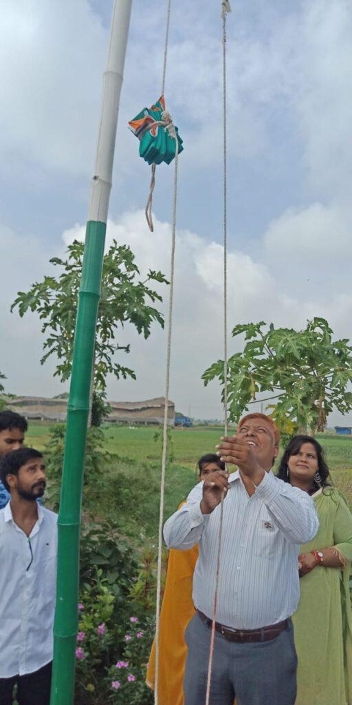 Navodaya Coaching Class Independence day Flag hoasting